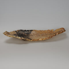 Gold and Black Smoked Ceramic Leaf