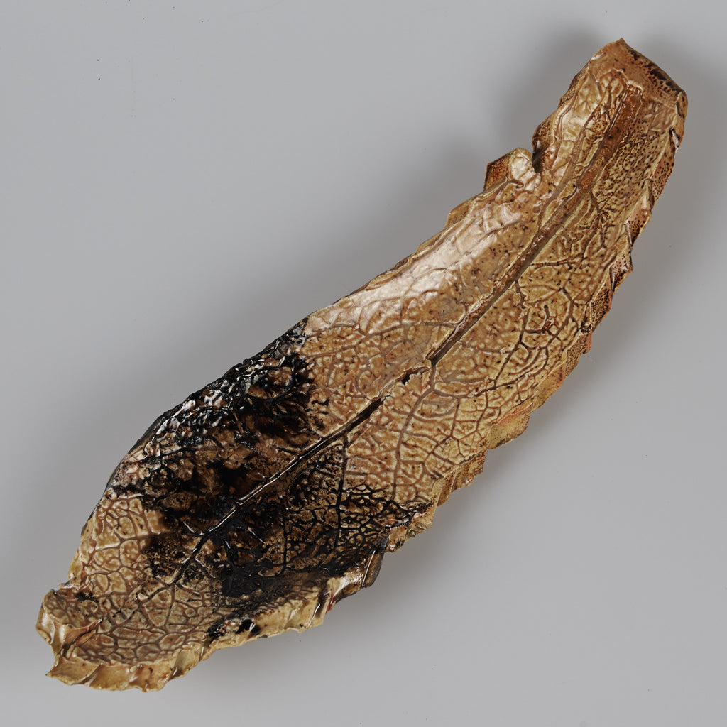 Smokin' Teal Pottery Leaf